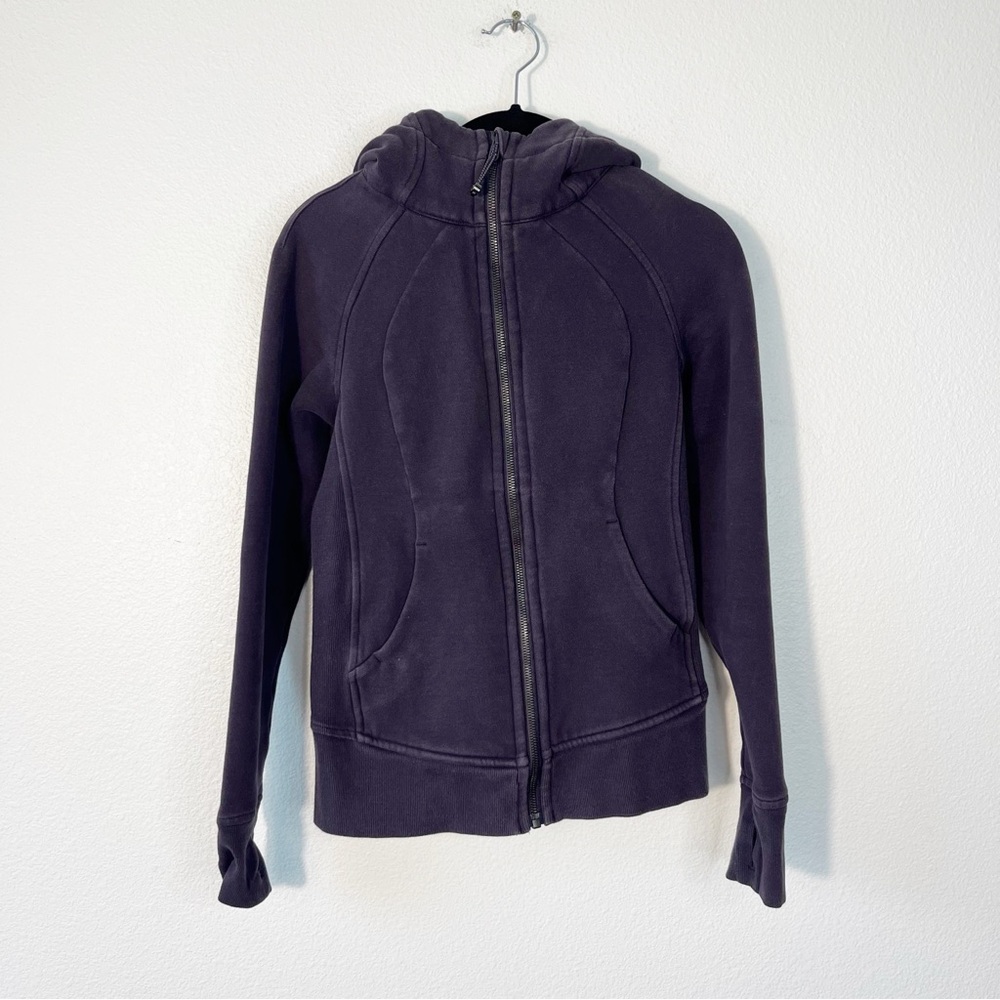 Lululemon Scuba Full Zip Hoodie Purple Athletic Sweater Size 2